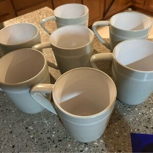 Emeril Professional Mug 5" Light Green Celadon Adobe Clay from Wedgwood - 7 Pcs